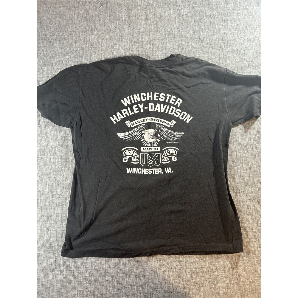 Vintage Harley Davidson Shirt XL Holoubek 80s Single Stitch Statue Of Liberty - Picture 10 of 15